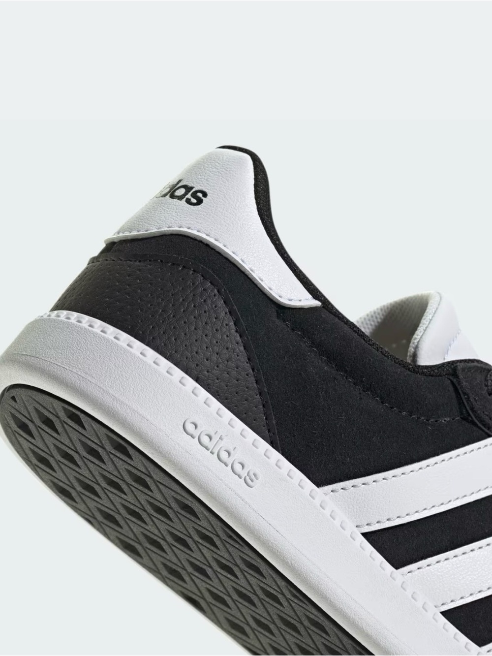 adidas Black and White Casual Suede Sneakers - Picture 4 of 8